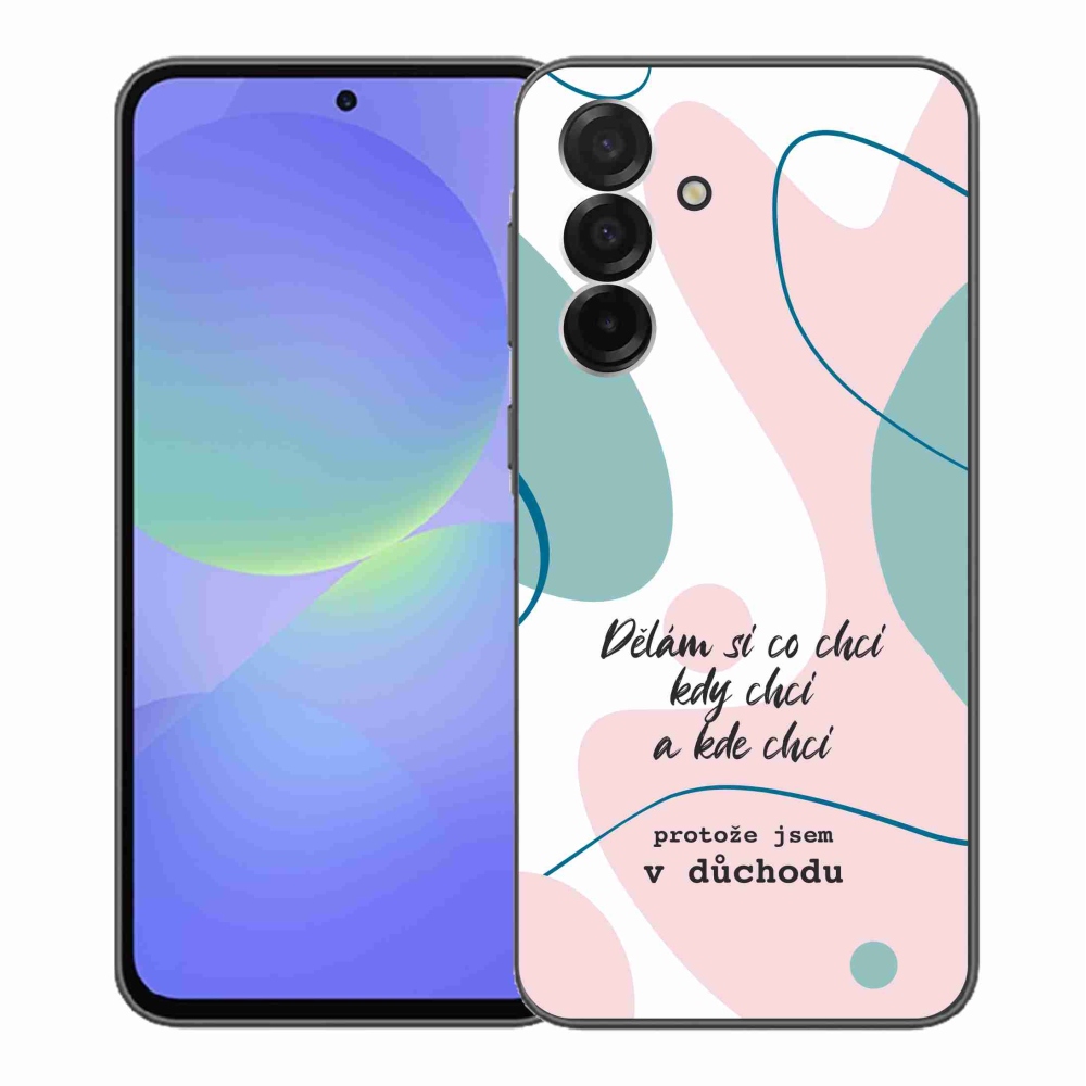 Gélový kryt mmCase na Samsung Galaxy A36 5G - vtipný text 10 biele pozadie