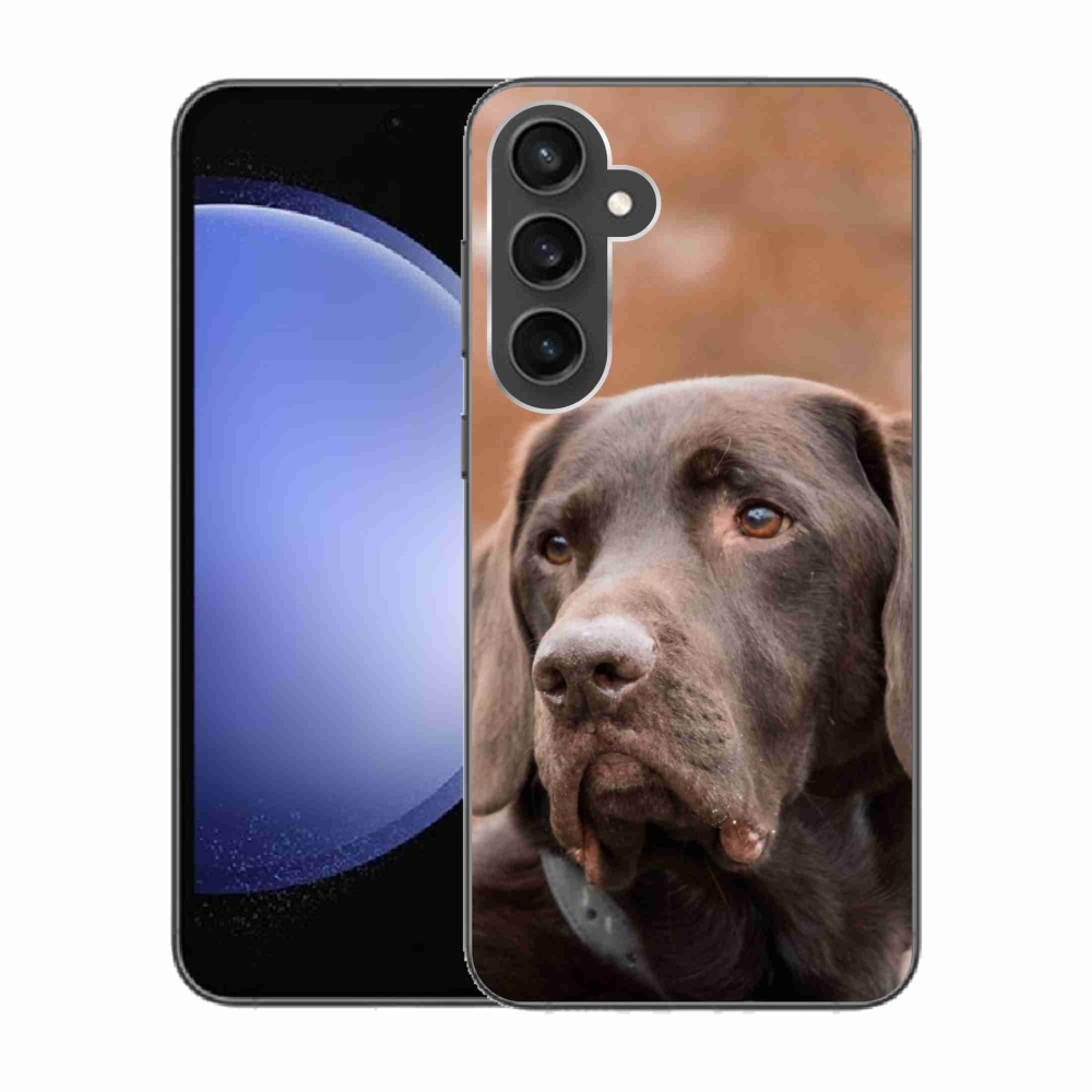 Gélový obal mmCase na Samsung Galaxy S23 FE - hnedý labrador