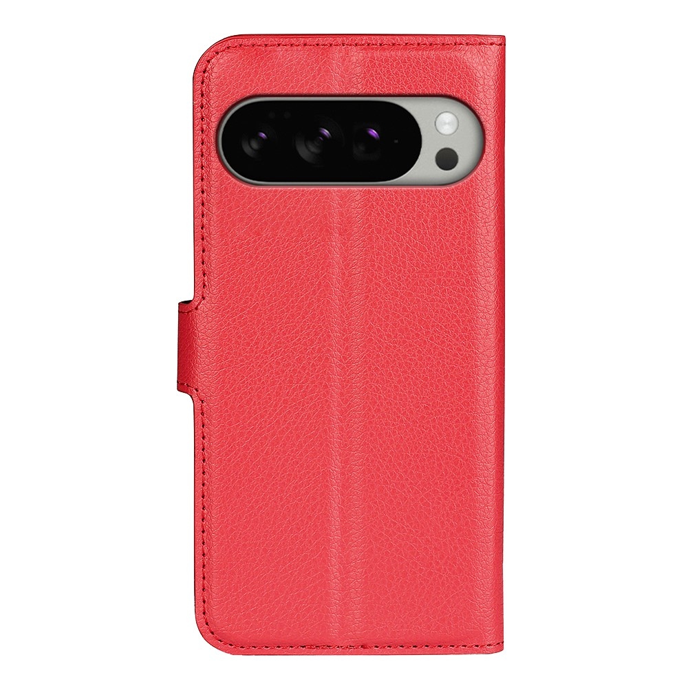 Litchi knižkové puzdro na Google Pixel 10 Pro XL - červené