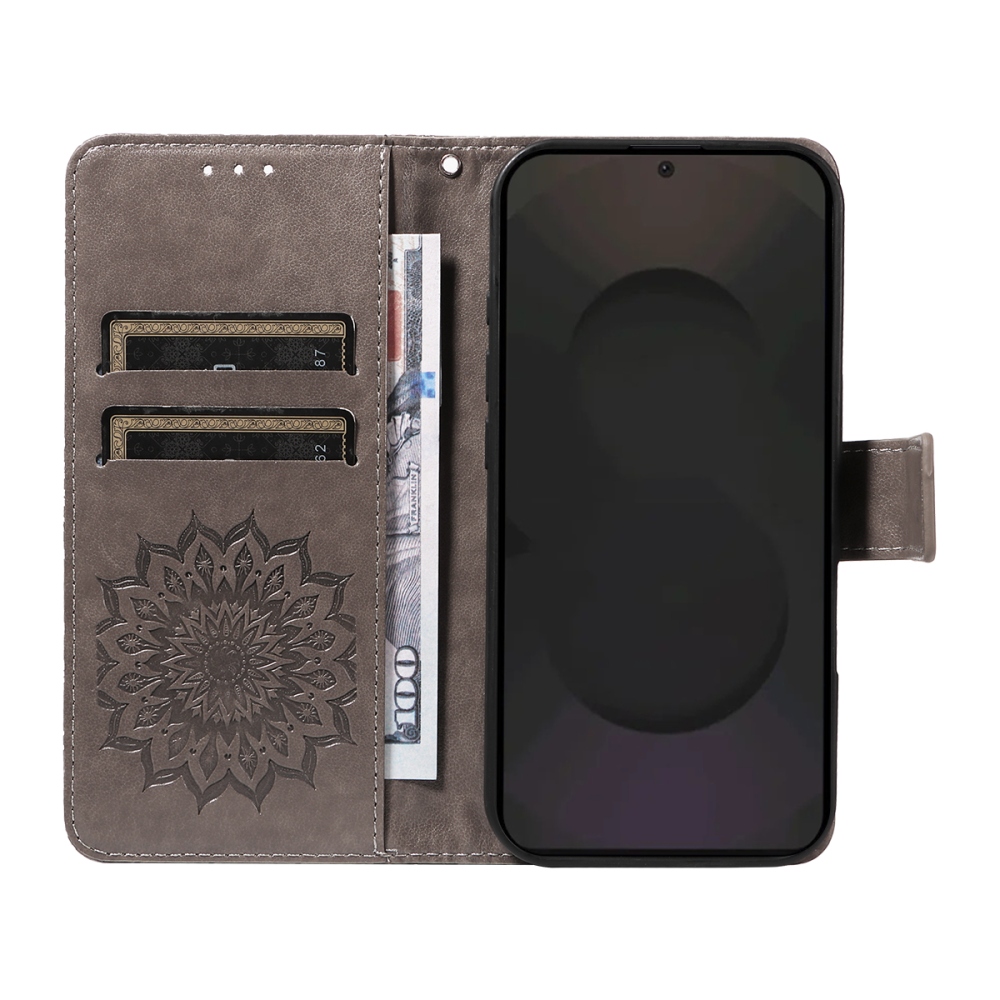 Sunflower knižkové púzdro na Samsung Galaxy S25 FE - šedé