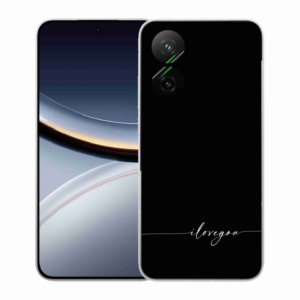 Gélový kryt mmCase na Xiaomi Poco F7 5G - I love you čierne pozadie