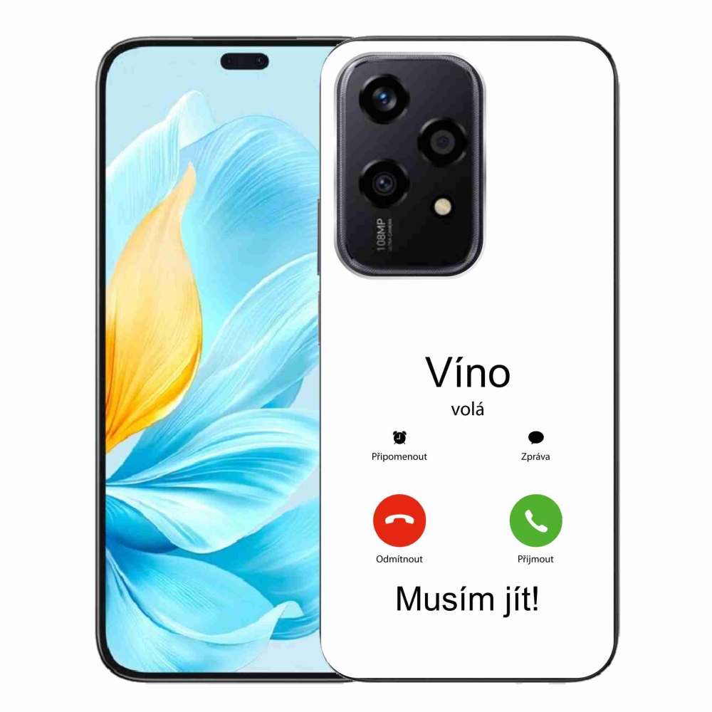 Gélový kryt mmCase na Honor 200 Lite 5G - víno volá biele pozadie