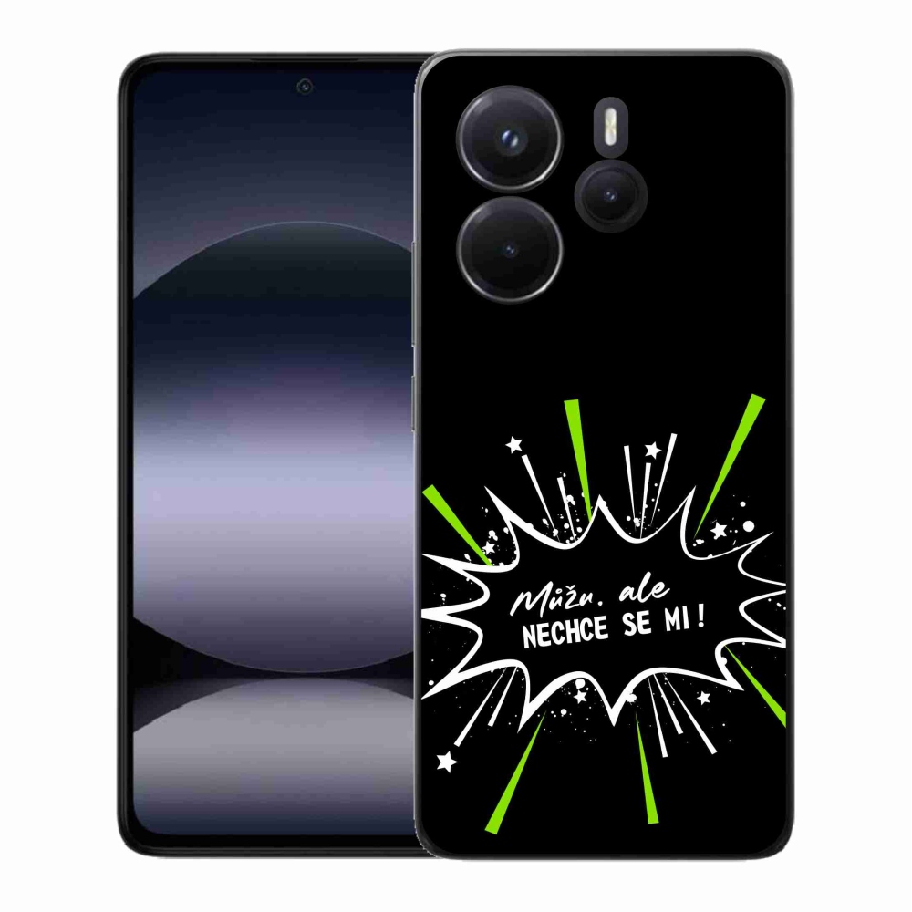 Gélový kryt mmCase na Xiaomi Redmi Note 14 - vtipný text 11 čierne pozadie