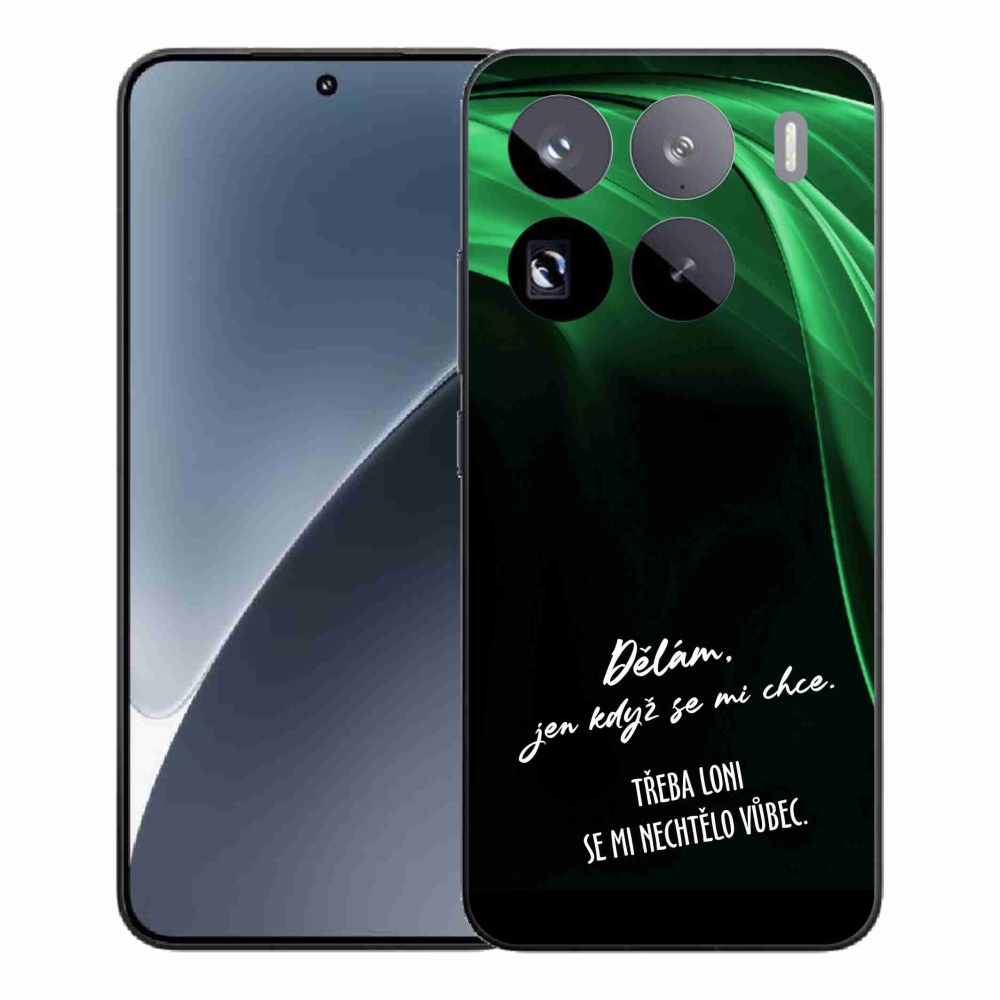 Gélový kryt mmCase na Xiaomi 15 Pro - vtipný text 12 čierne pozadie