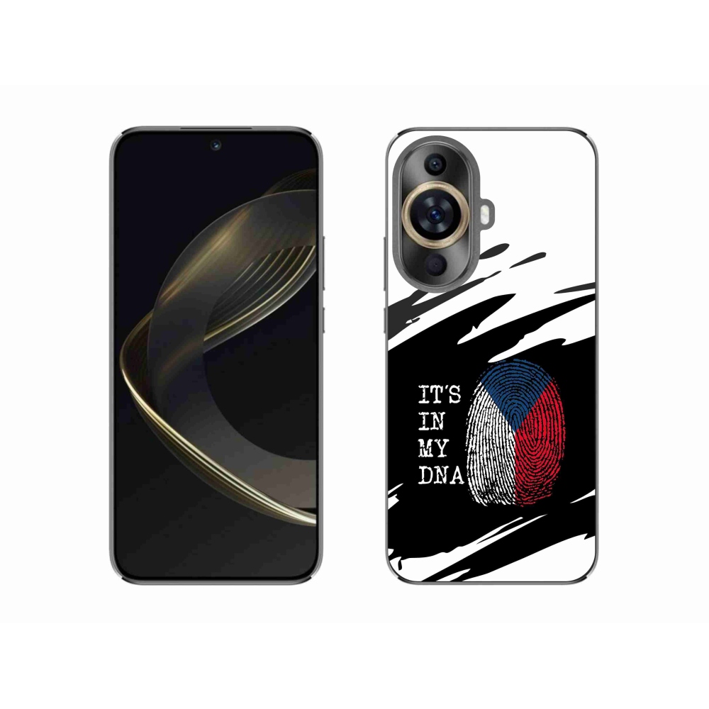 Gélový kryt mmCase na Huawei Nova 11 - vlajka odtlačok prsta čiernobiele pozadie
