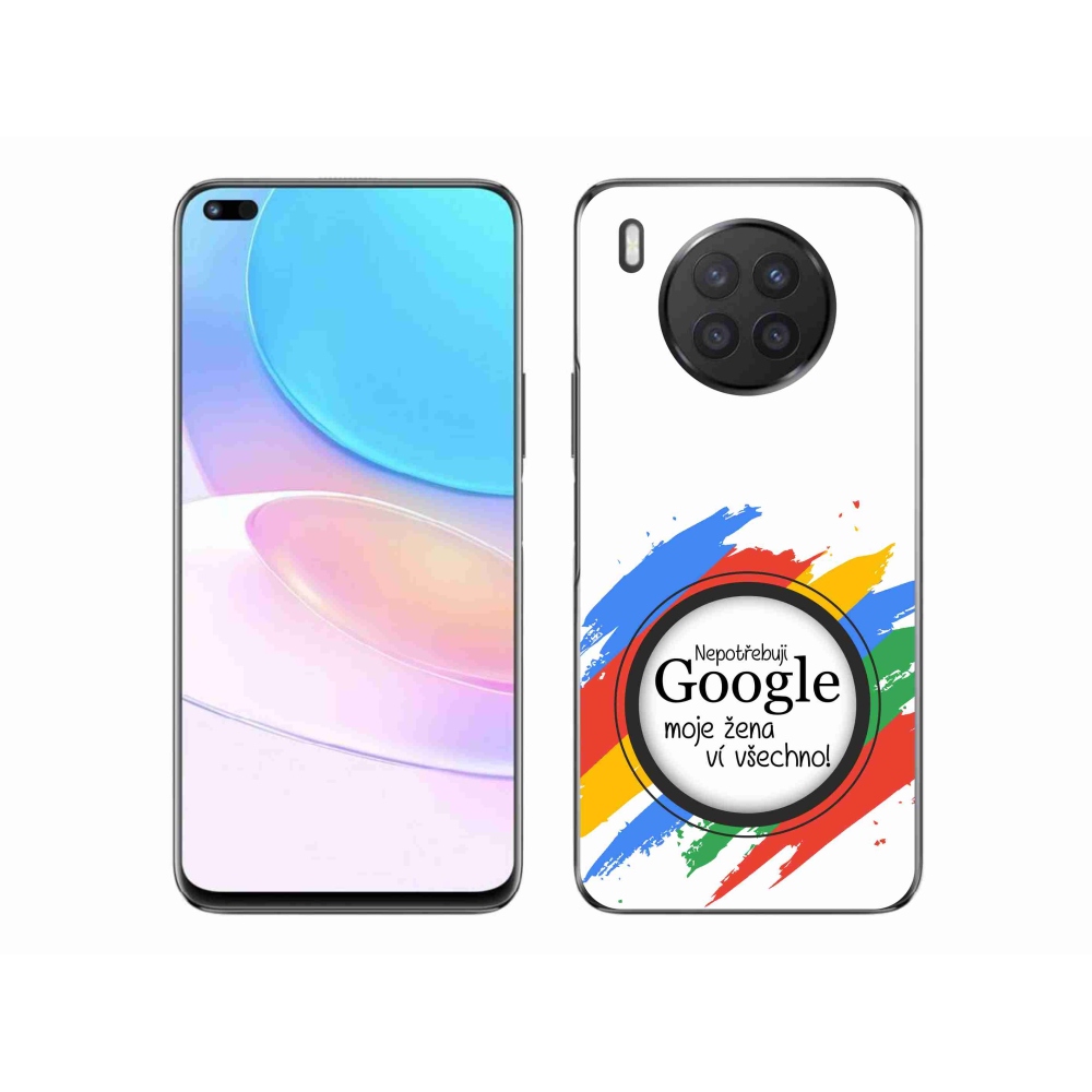 Gélový kryt mmCase na Honor 50 Lite - žena vie všetko biele pozadie