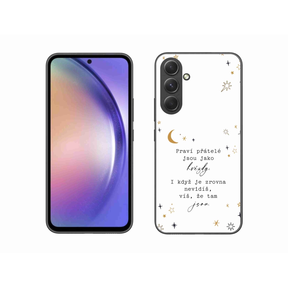 Gélový kryt mmCase na Samsung Galaxy A54 5G - citát 6 biele pozadie
