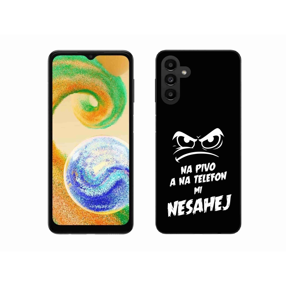 Gélový kryt mmCase na Samsung Galaxy A04s (164.7x76.7x9.1mm) - pivný motív 2 čierne pozadie