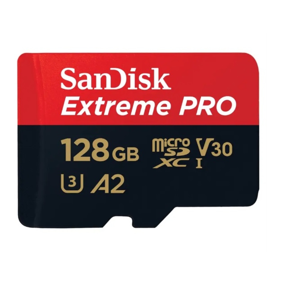 Pamäťová karta SanDisk Extreme PRO microSDXC 128GB + SD adaptér 200MB/s & 90MB/s A2 C10 V30 UHS-I U3