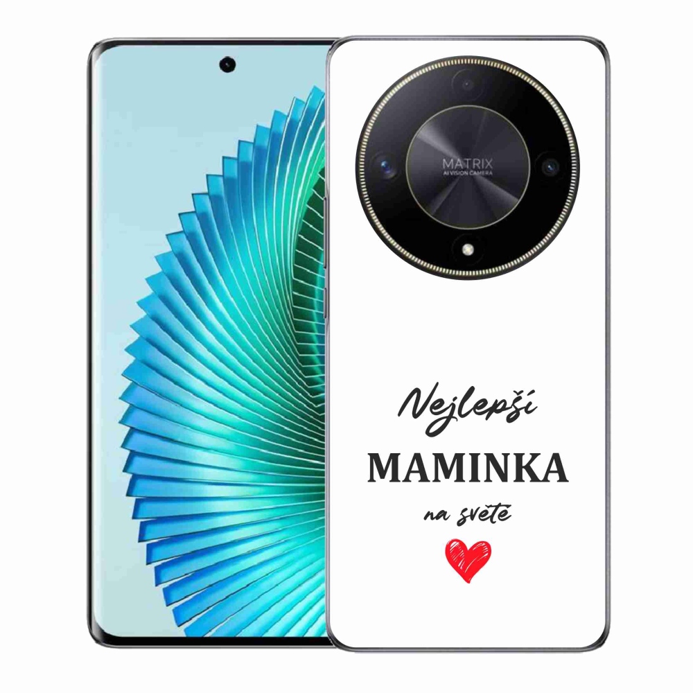 Gélový kryt mmCase na Honor Magic 6 Lite 5G - najlepšia mamička 1 biele pozadie