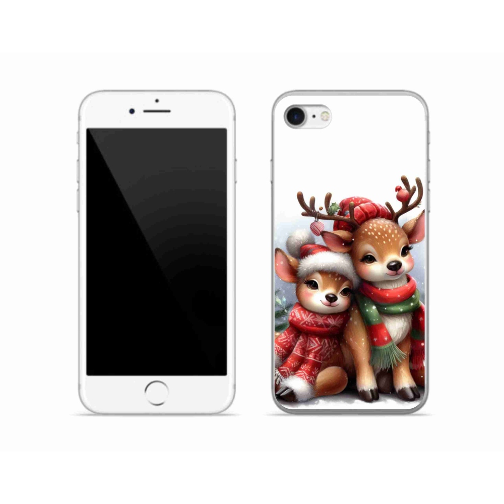 Gélový kryt mmCase na iPhone SE (2020) - vianočné soby