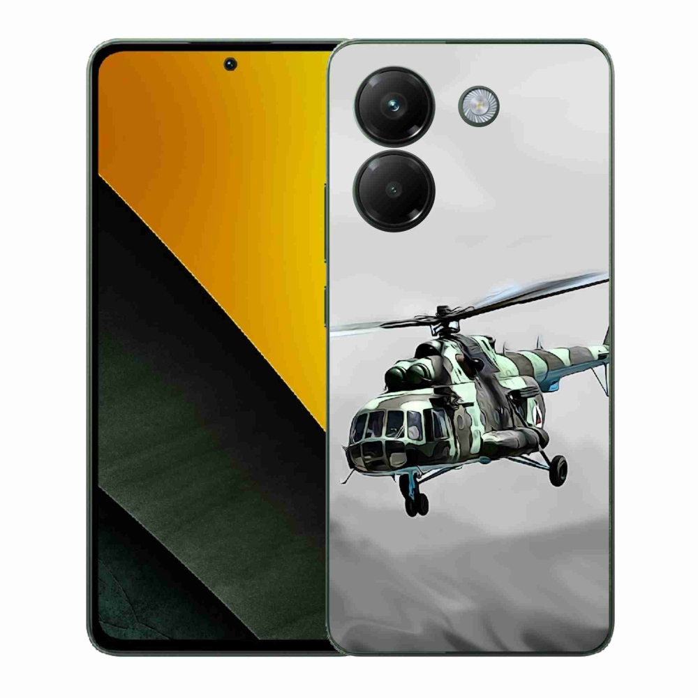 Gélový kryt mmCase na Xiaomi Poco M7 Pro 5G - vojenský vrtuľník
