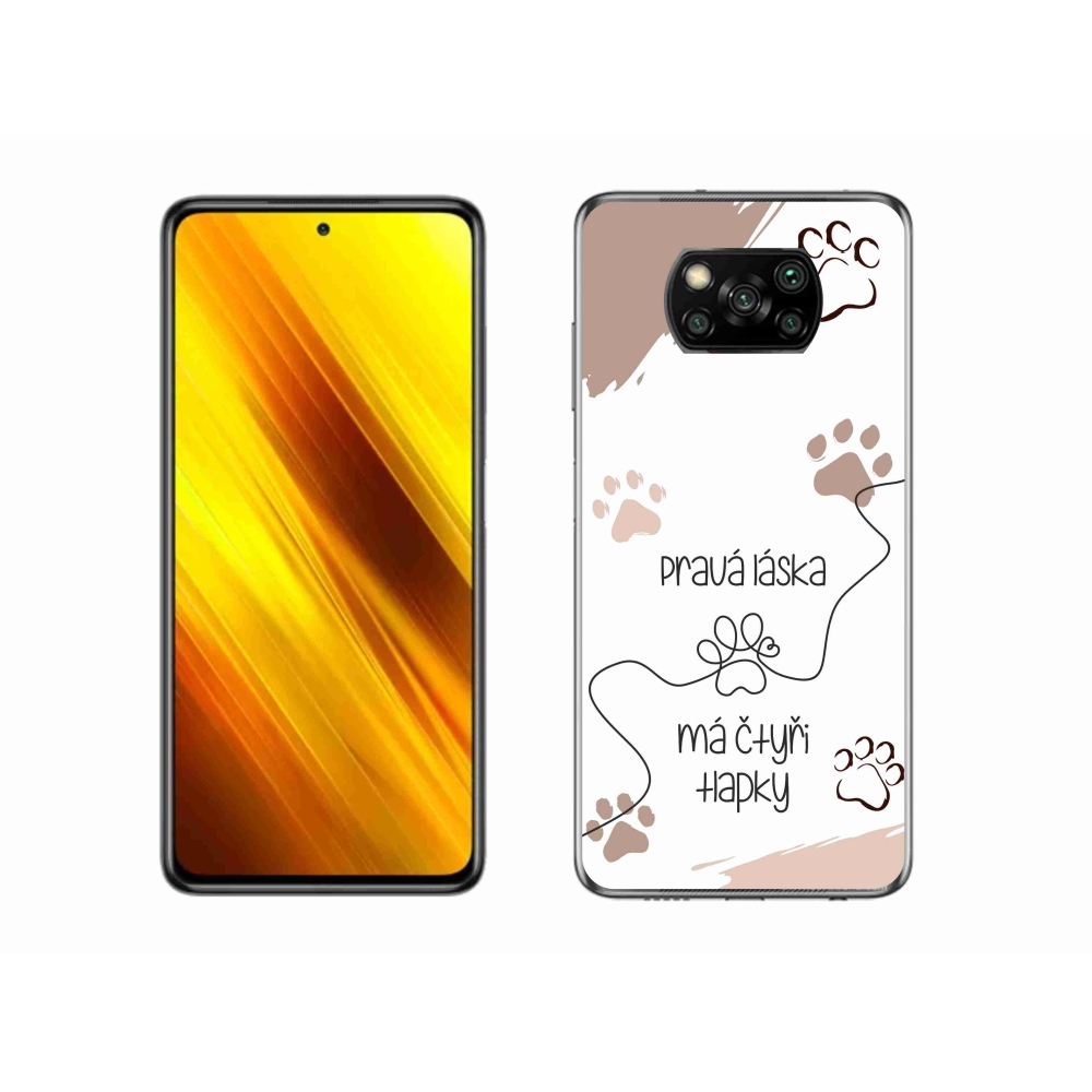 Gélový kryt mmCase na Xiaomi Poco X3 Pro - psí motív 1 biele pozadie