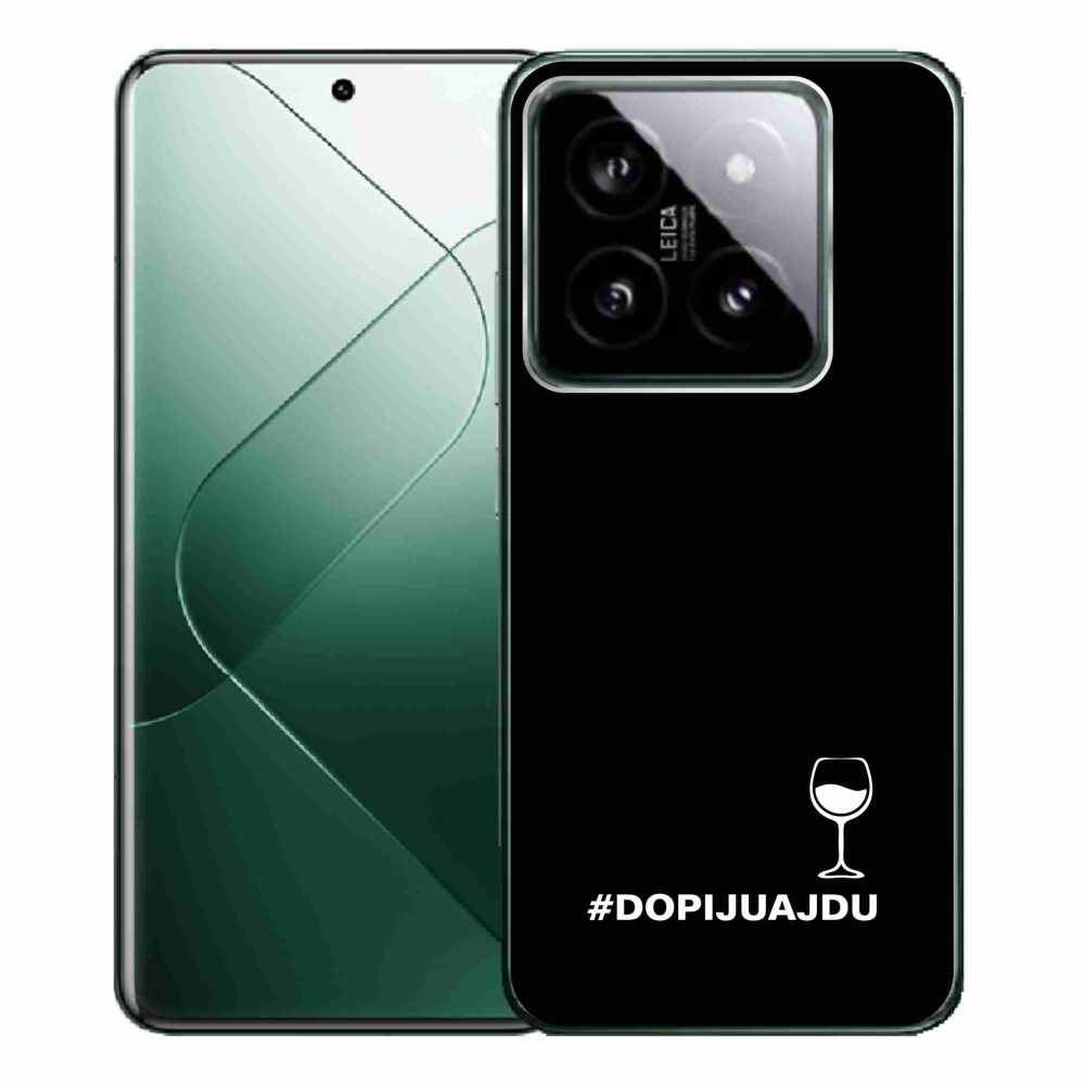 Gélový kryt mmCase na Xiaomi 14 Pro - vínny motív čierne pozadie