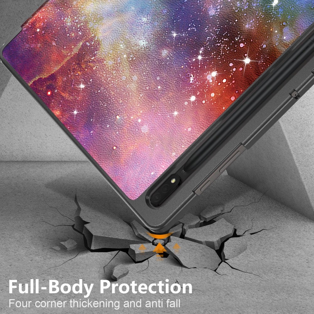 Print chytré zatváracie puzdro na Samsung Galaxy Tab S9 Ultra - vesmír