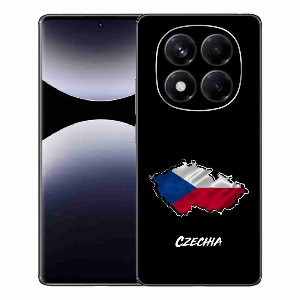 Gélový kryt mmCase na Xiaomi Redmi Note 14 Pro - Czechia čierne pozadie