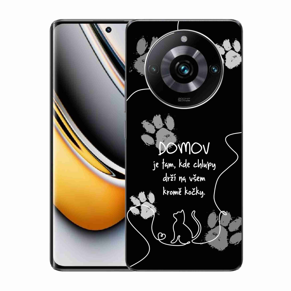 Gélový kryt mmCase na Realme 11 Pro/11 Pro+ - mačacie motív čierne pozadie