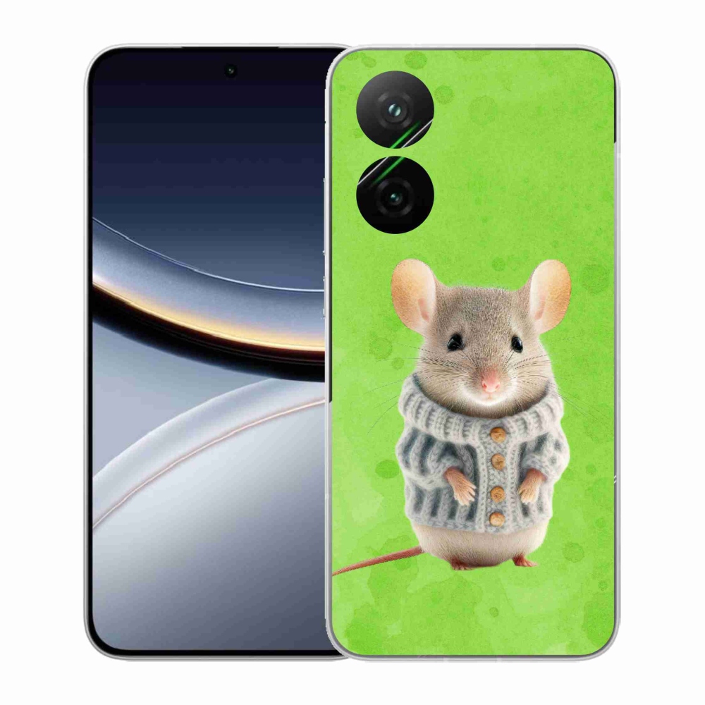 Gélový kryt mmCase na Xiaomi Poco F7 5G - myška vo svetri