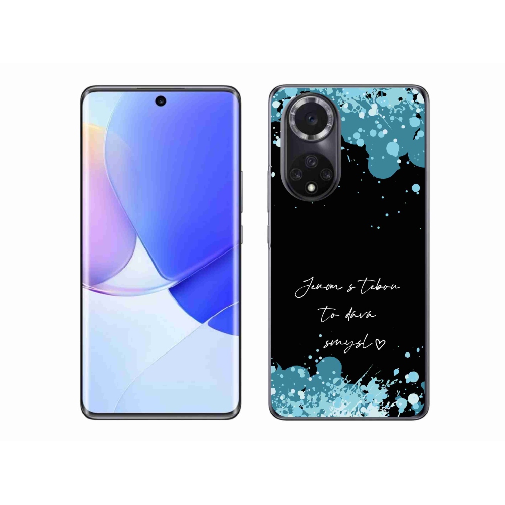 Gélový kryt mmCase na Honor 50 - zamilovaný text čierne pozadie