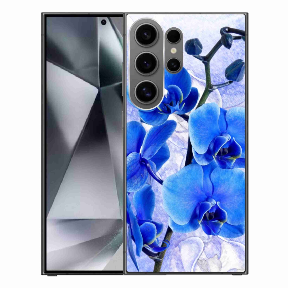 Gélový kryt mmCase na Samsung Galaxy S24 Ultra - modré kvety
