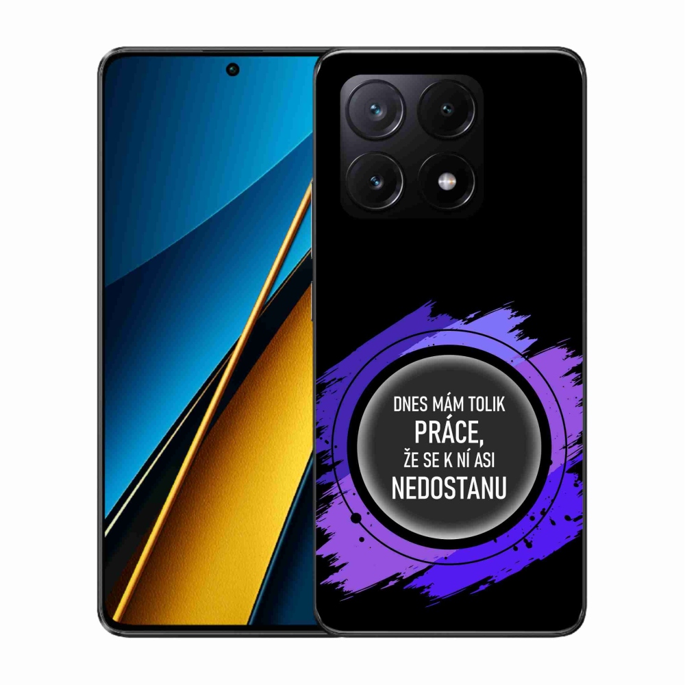 Gélový kryt mmCase na Xiaomi Poco X6 Pro 5G - vtipný text 6 čierne pozadie