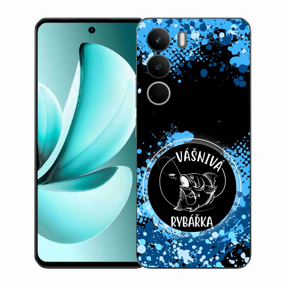Gélový kryt mmCase na Realme C71 - vášnivá rybárka čierne pozadie