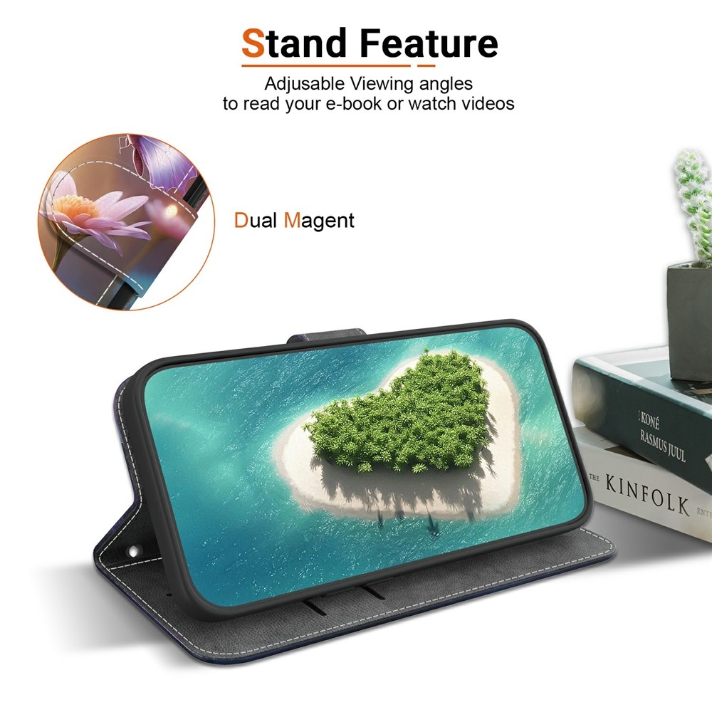 Versatile knižkové puzdro na Xiaomi 15T - motýle a margaréty
