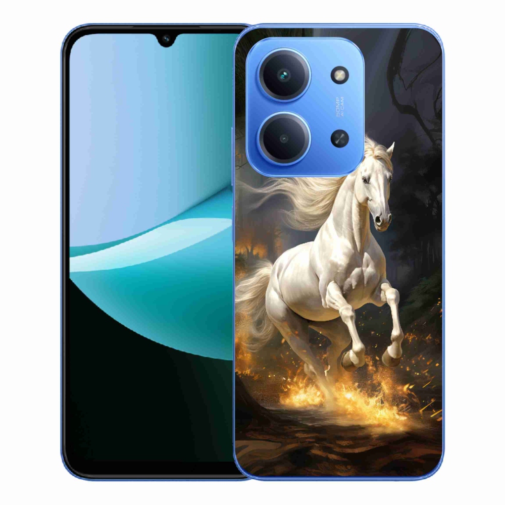 Gélový kryt mmCase na Xiaomi Redmi 15C 4G/5G (173mm) - biely kôň 2