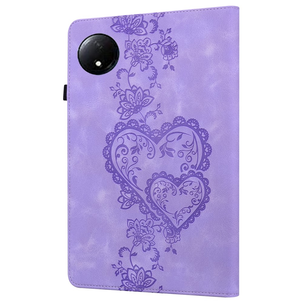 Heart zatváracie púzdro na tablet Xiaomi Redmi Pad SE 8.7 - fialové