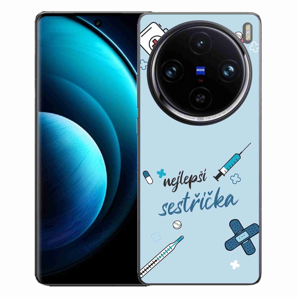 Gélový kryt mmCase na Vivo X100 Pro 5G - najlepšia sestrička modré pozadie