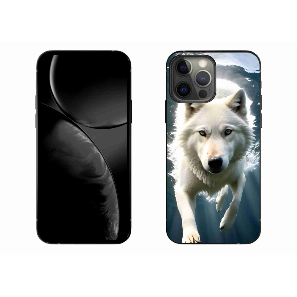Gélový kryt mmCase na iPhone 13 Pro Max - biely vlk
