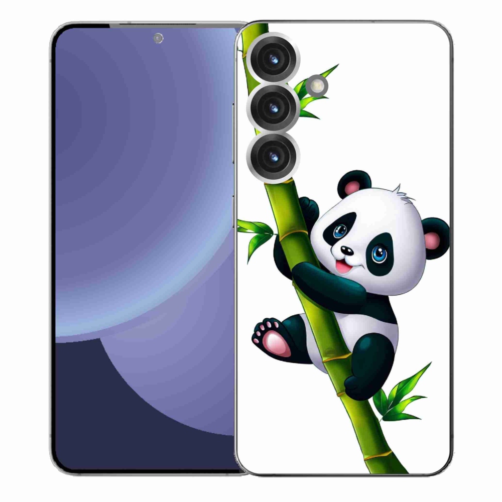 Gélový kryt mmCase na Samsung Galaxy S25+ - panda na bambuse