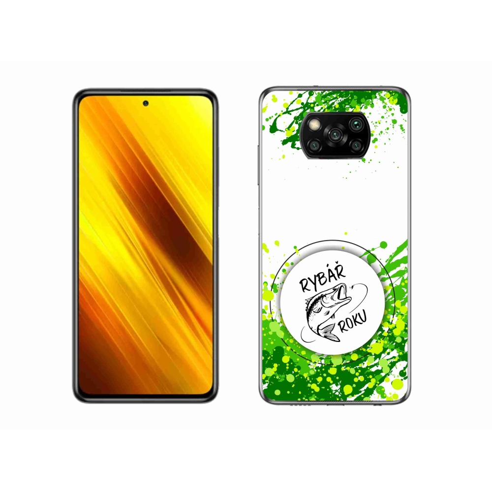 Gélový kryt mmCase na Xiaomi Poco X3 Pro - rybár roka biele pozadie