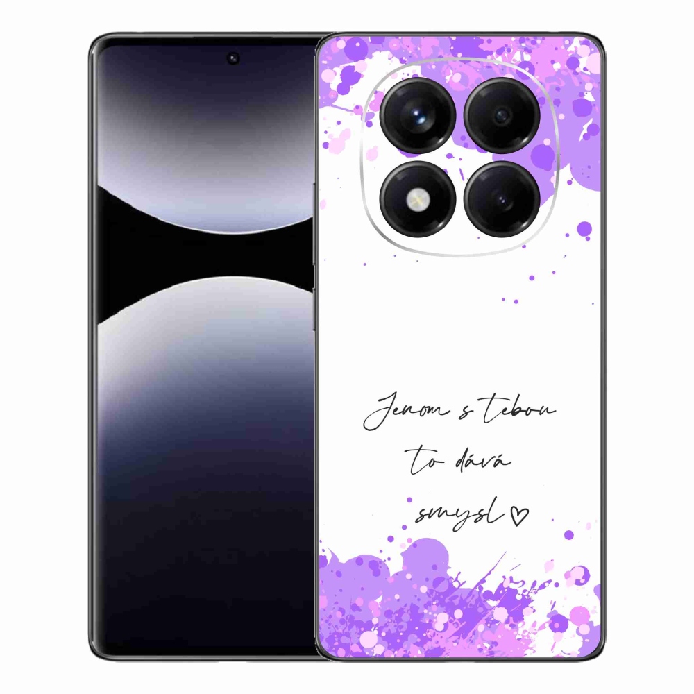 Gélový kryt mmCase na Xiaomi Redmi Note 14 Pro - zamilovaný text biele pozadie