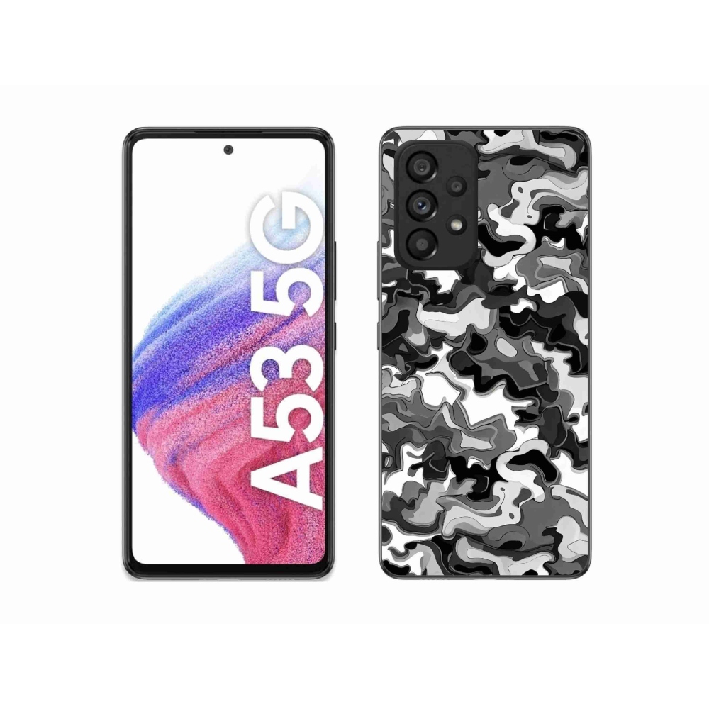 Gélový kryt mmCase na Samsung Galaxy A53 5G - maskáčový vzor 3