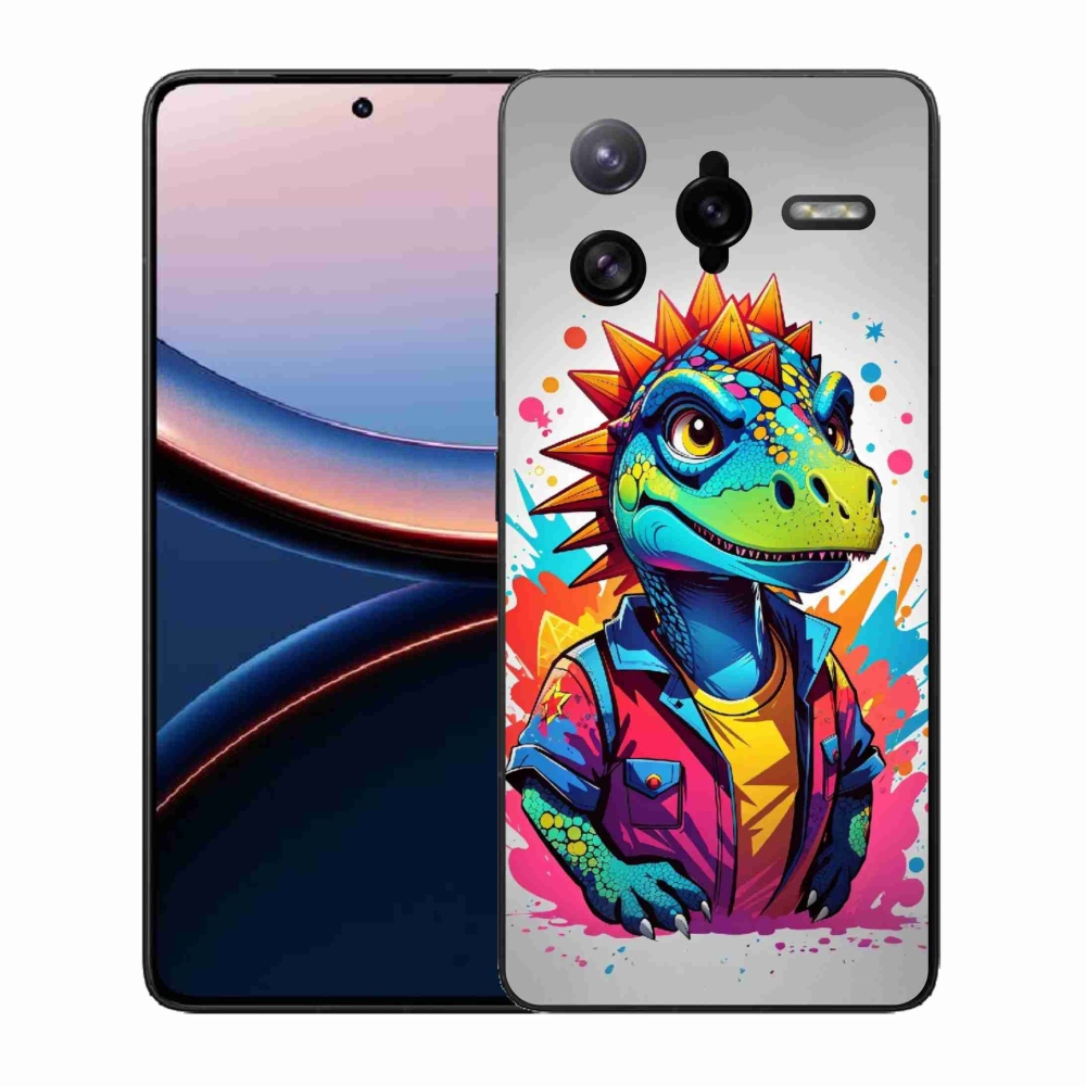 Gélový kryt mmCase na Xiaomi Poco F7 Ultra - farebný dinosaurus