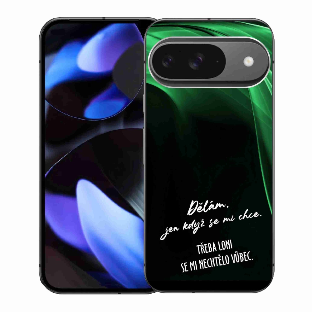 Gélový kryt mmCase na Google Pixel 9/9 Pro - vtipný text 12 čierne pozadie