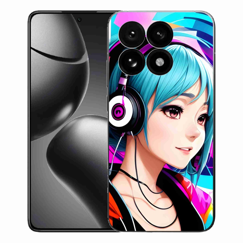 Gélový kryt mmCase na Xiaomi 15T - dievča so slúchadlami