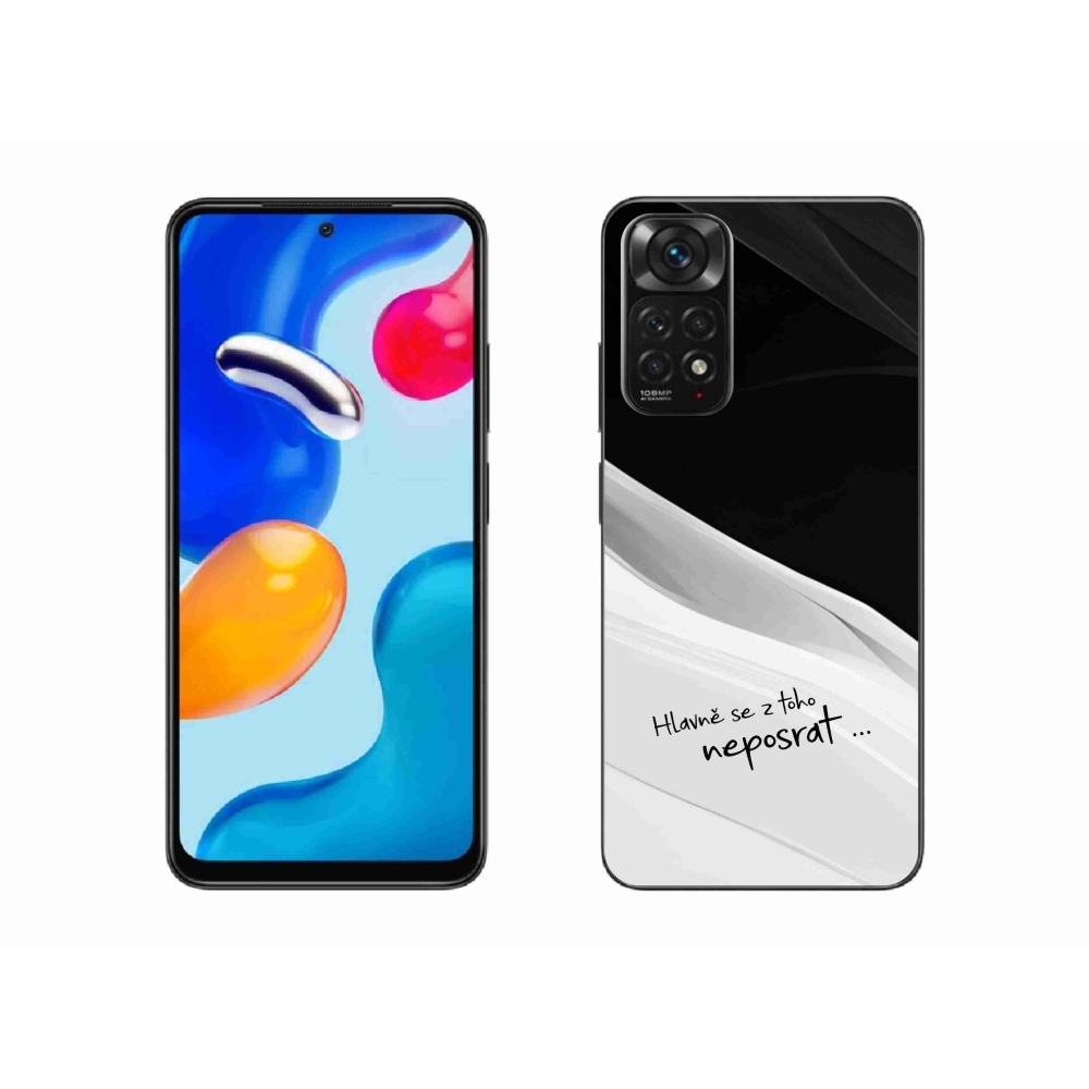 Gélový kryt mmCase na Xiaomi Redmi Note 11S 4G - vtipný text 13 bieločierne pozadie