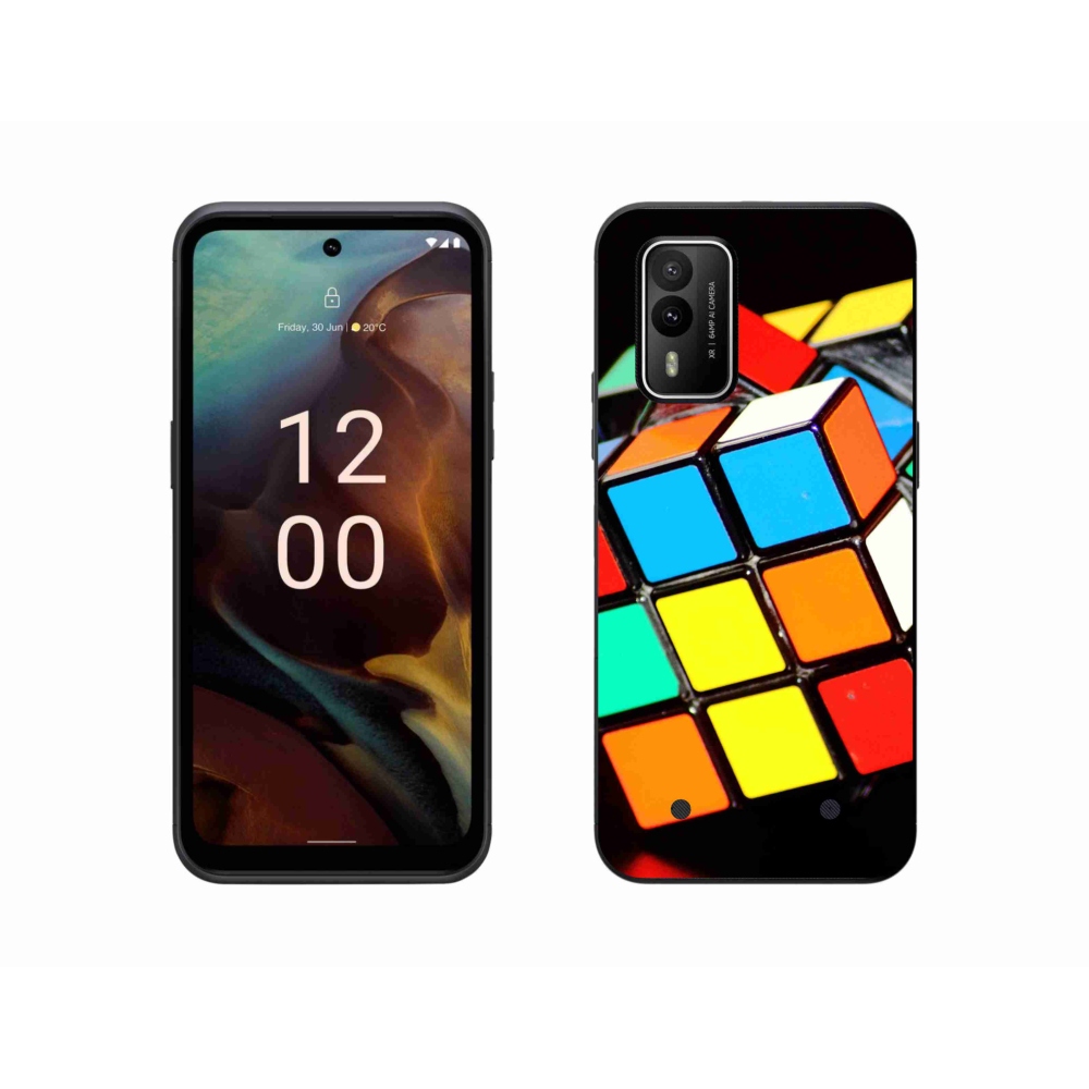 Gélový obal mmCase na Nokia XR21 - rubikova kocka