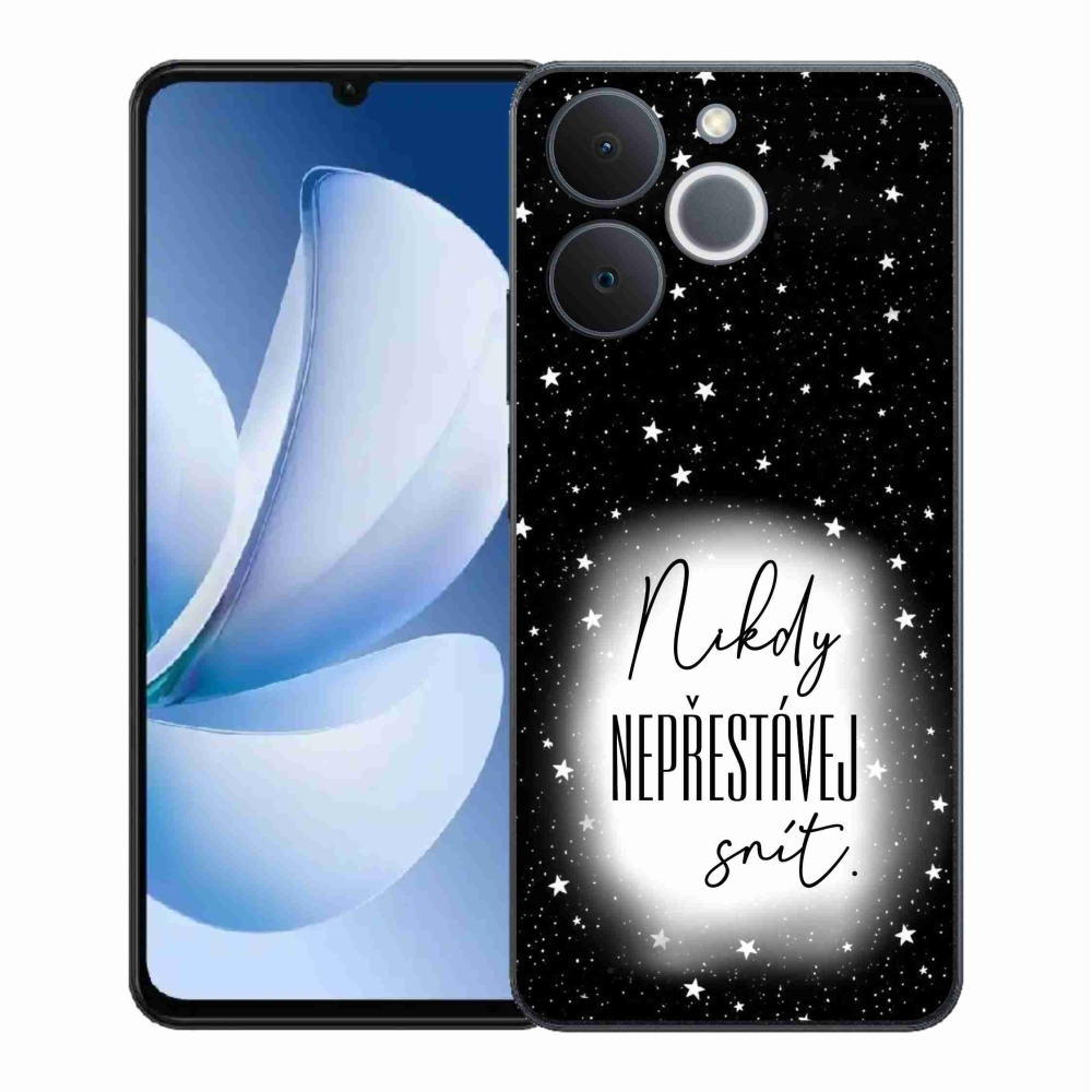 Gélový kryt mmCase na Realme Note 70T - citát 1 bieločierne pozadie