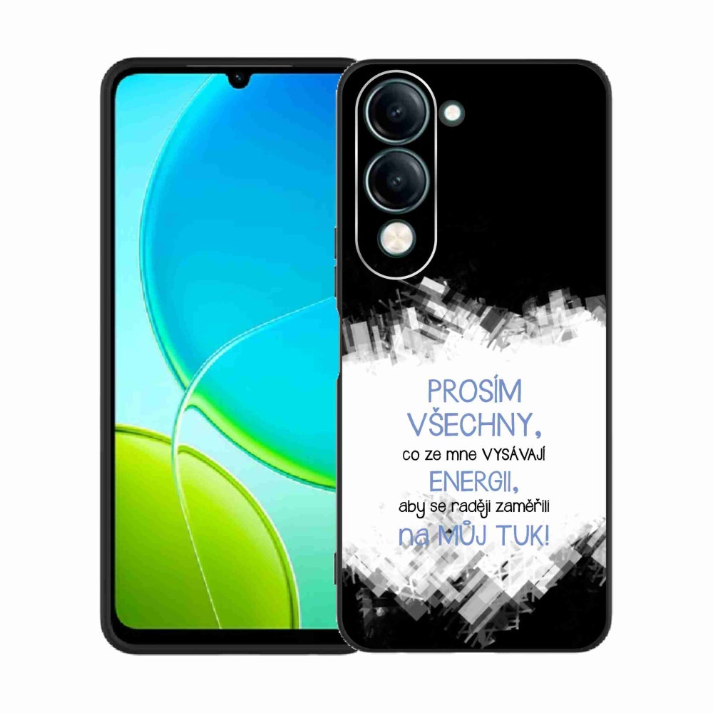 Gélový kryt mmCase na Vivo Y29s 5G - vtipný text 1 modrý