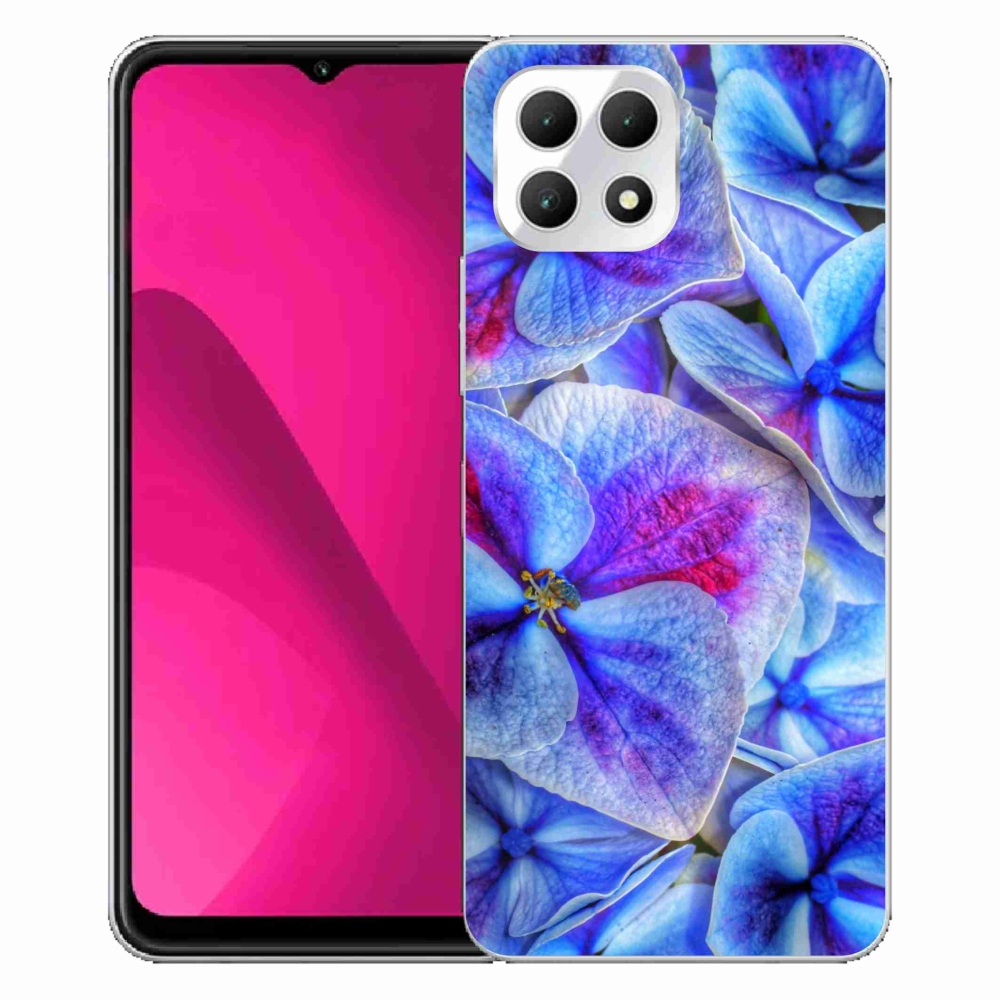 Gélový kryt mmCase na T-Mobile T Phone 2 - modré kvety 1