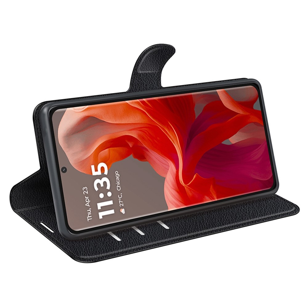 Litchi knižkové púzdro na Motorola Moto G85 5G - čierne