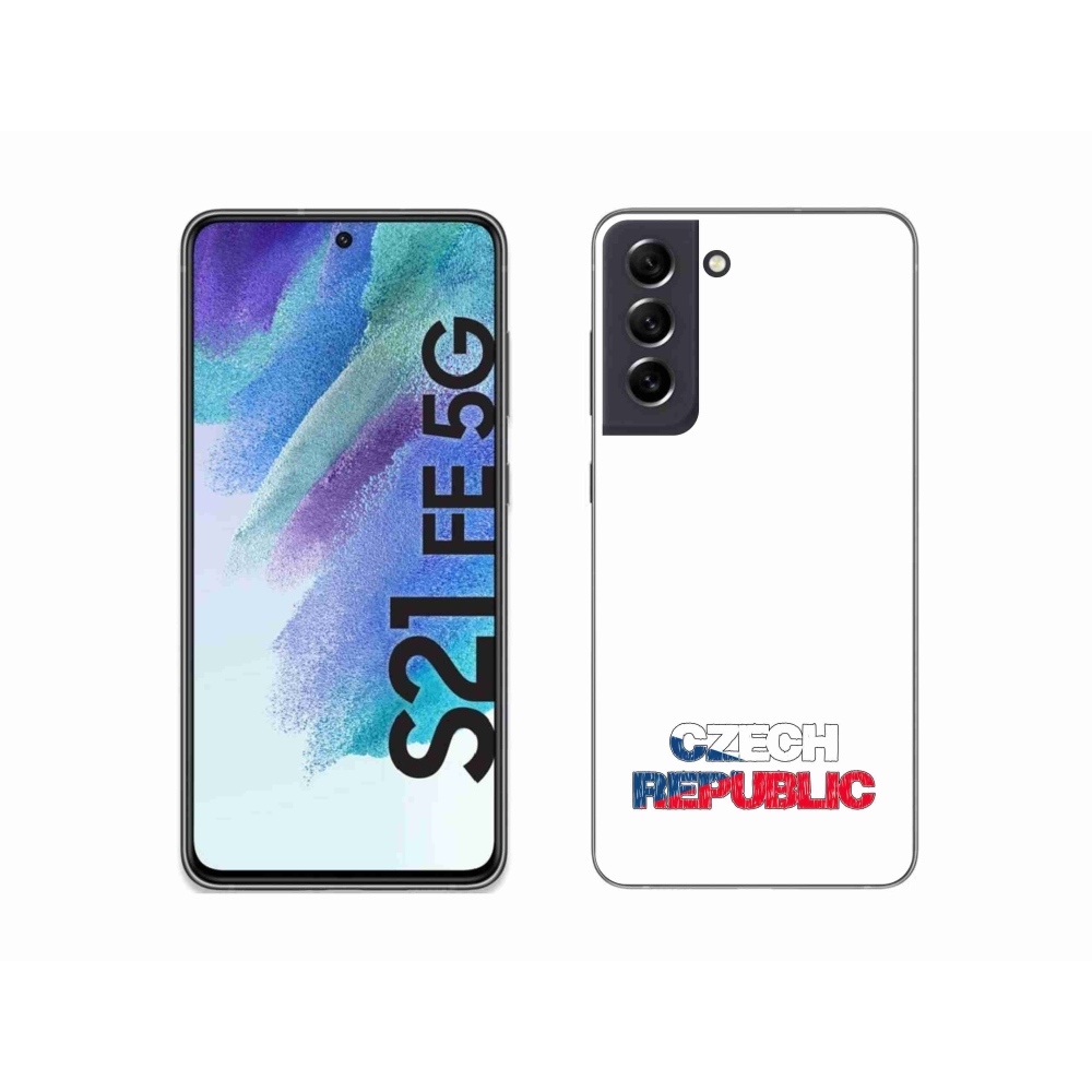 Gélový kryt mmCase na Samsung Galaxy S21 FE 5G - Czech Republic biele pozadie