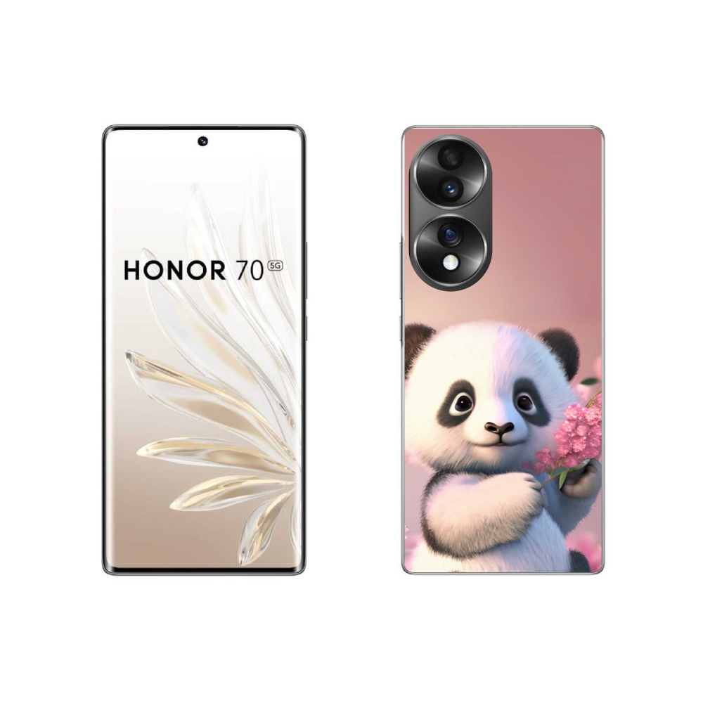 Gélový kryt mmCase na Honor 70 - roztomilá panda