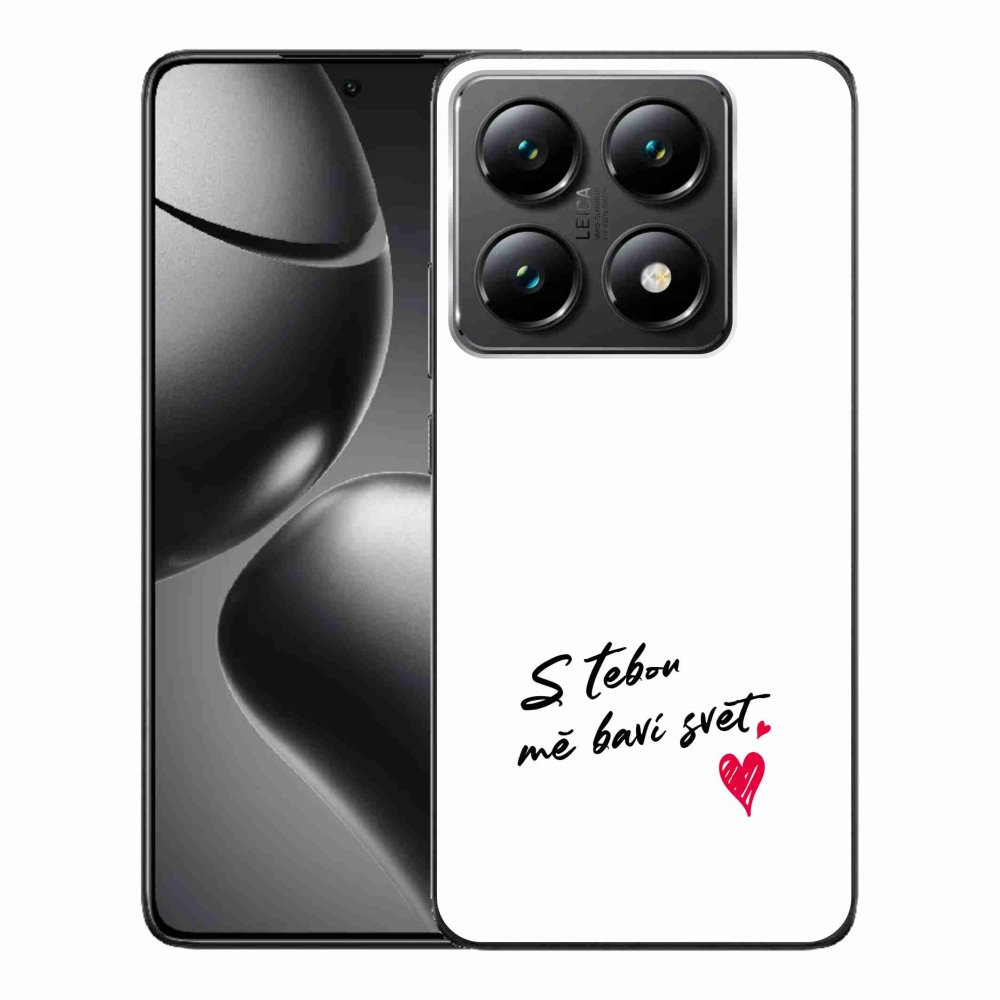 Gélový kryt mmCase na Xiaomi 14T Pro - zamilovaný text 1 biele pozadie