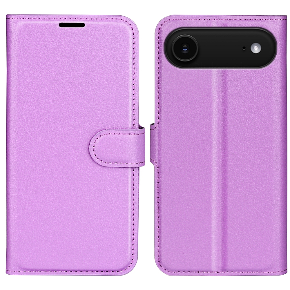 Litchi knižkové púzdro na iPhone 17 Air - fialové