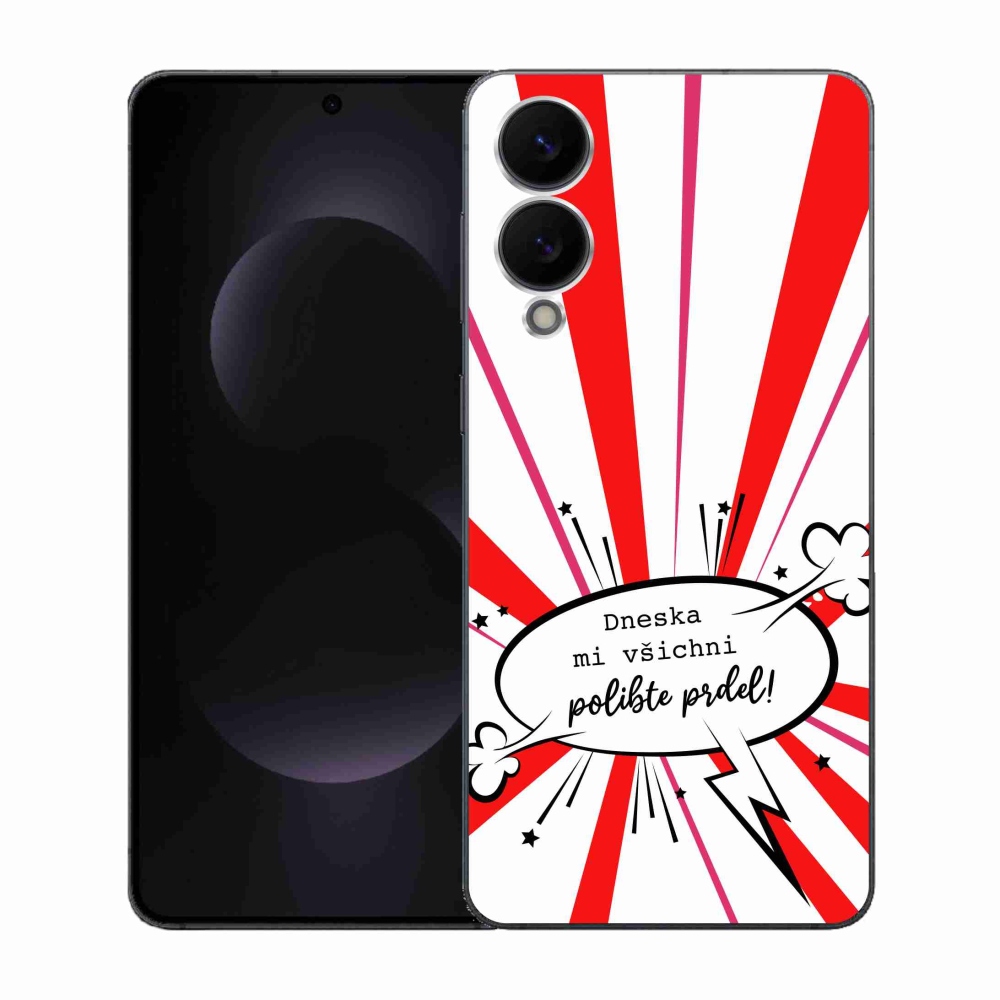 Gélový kryt mmCase na Samsung Galaxy S25 Edge - vtipný text 15 biele pozadie