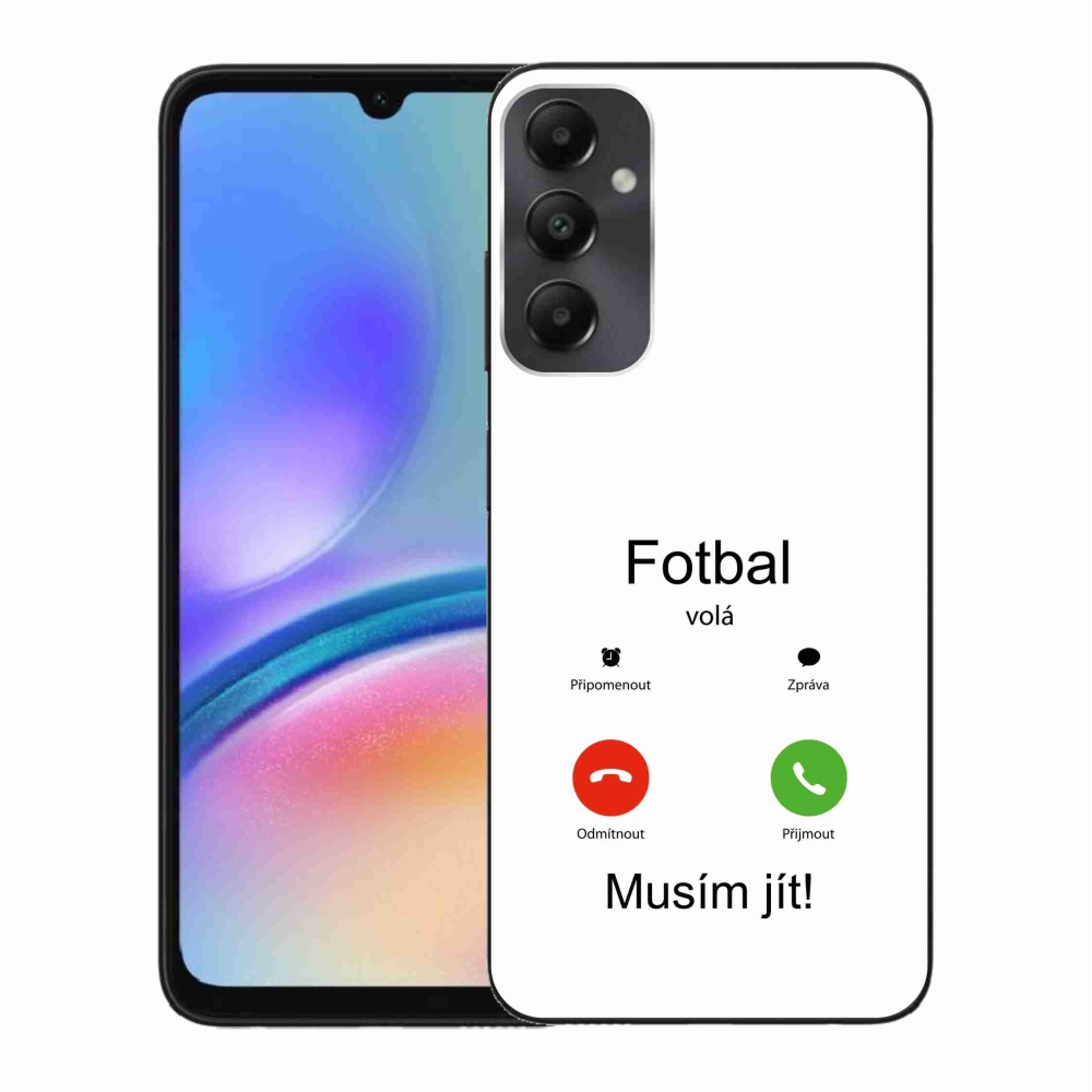 Gélový kryt mmCase na Samsung Galaxy A05s - futbal volá biele pozadie